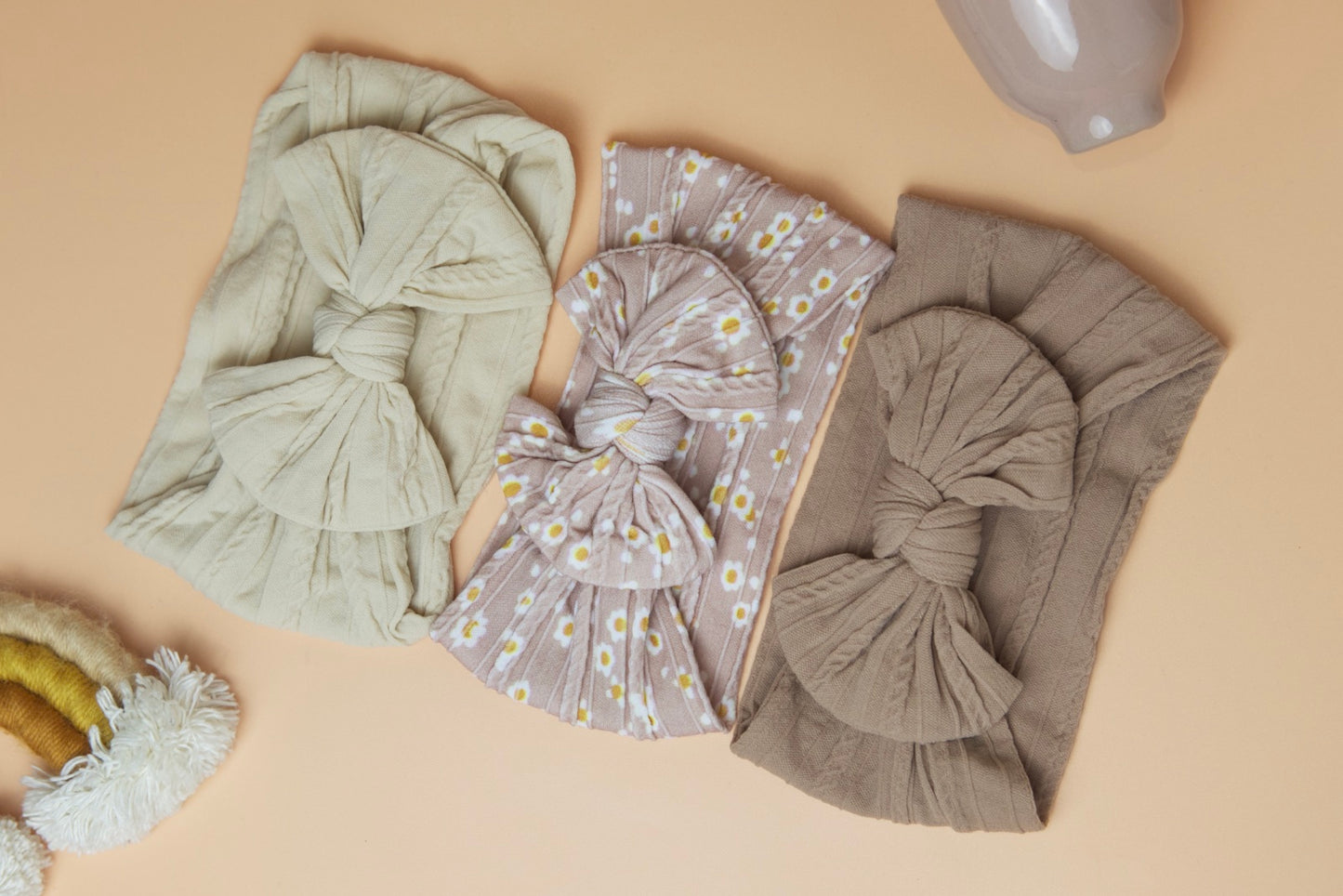 Add-On Bow Knot Wide Headbands - Set of Three