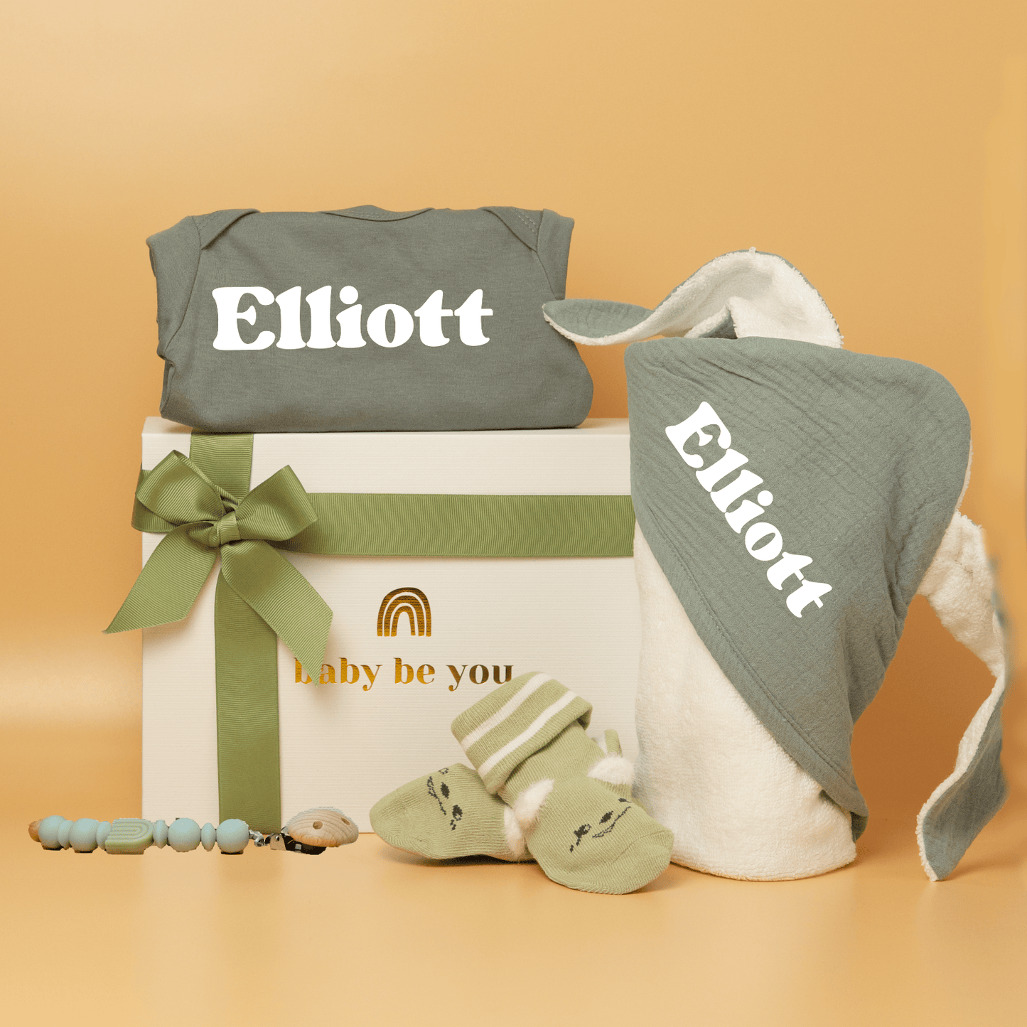 Soft Organics Baby Gift Box in Sage
