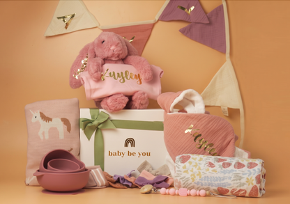 Celebrate Grandeur Safari Ultimate Gift Set for Baby Girl in Wild Rose & Blush