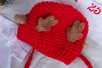 Add-on Christmas Reindeer Crochet Hat and Socks