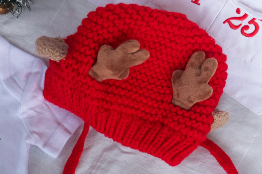 Add-on Christmas Reindeer Crochet Hat and Socks