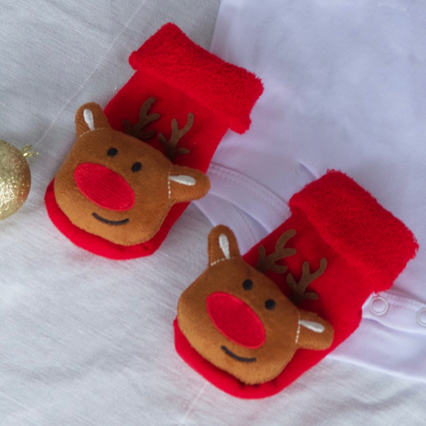 Add-on Christmas Reindeer Crochet Hat and Socks