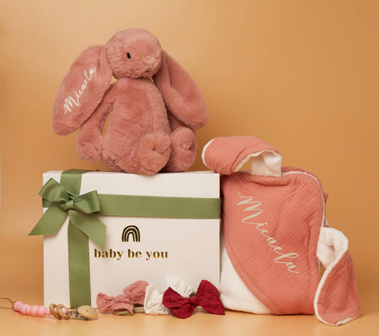 Baby Bunny Gift Set in Rose