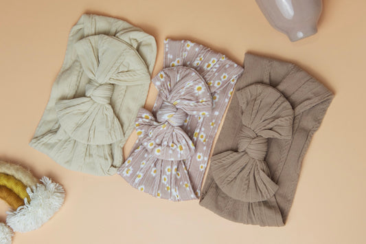 Add-On Bow Knot Wide Headbands - Set of Three