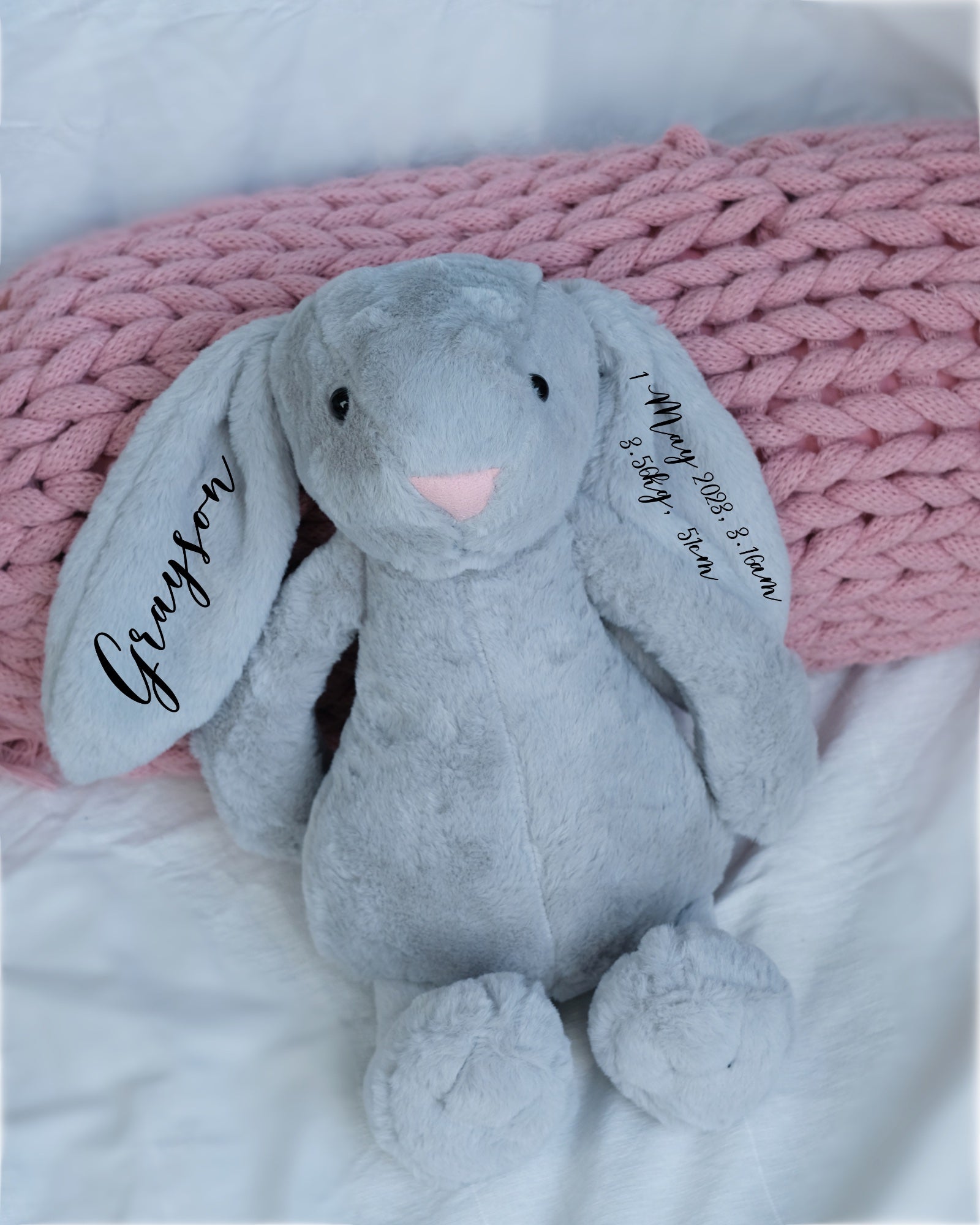 Personalised Giant Bunny In Cloud Perfect First Birthday Gift Baby Personalised giant bunny in cloud perfect first birthday gift baby