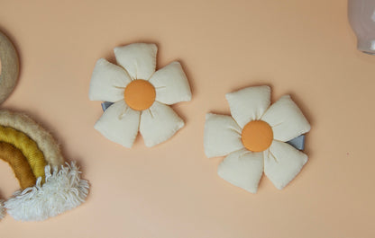 Add-On Oversized Puffy Flower Hair Clips - Set of Two