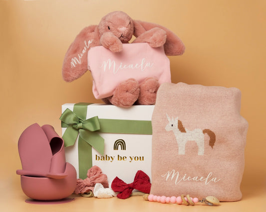 Happy 100 Days Baby Gift Set in Rose