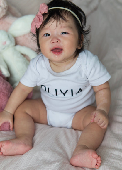 Personalised Organic Cotton Baby Romper (Multiple Colours and Designs)