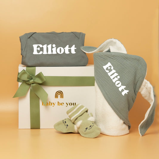 Soft Organics Baby Gift Box in Sage