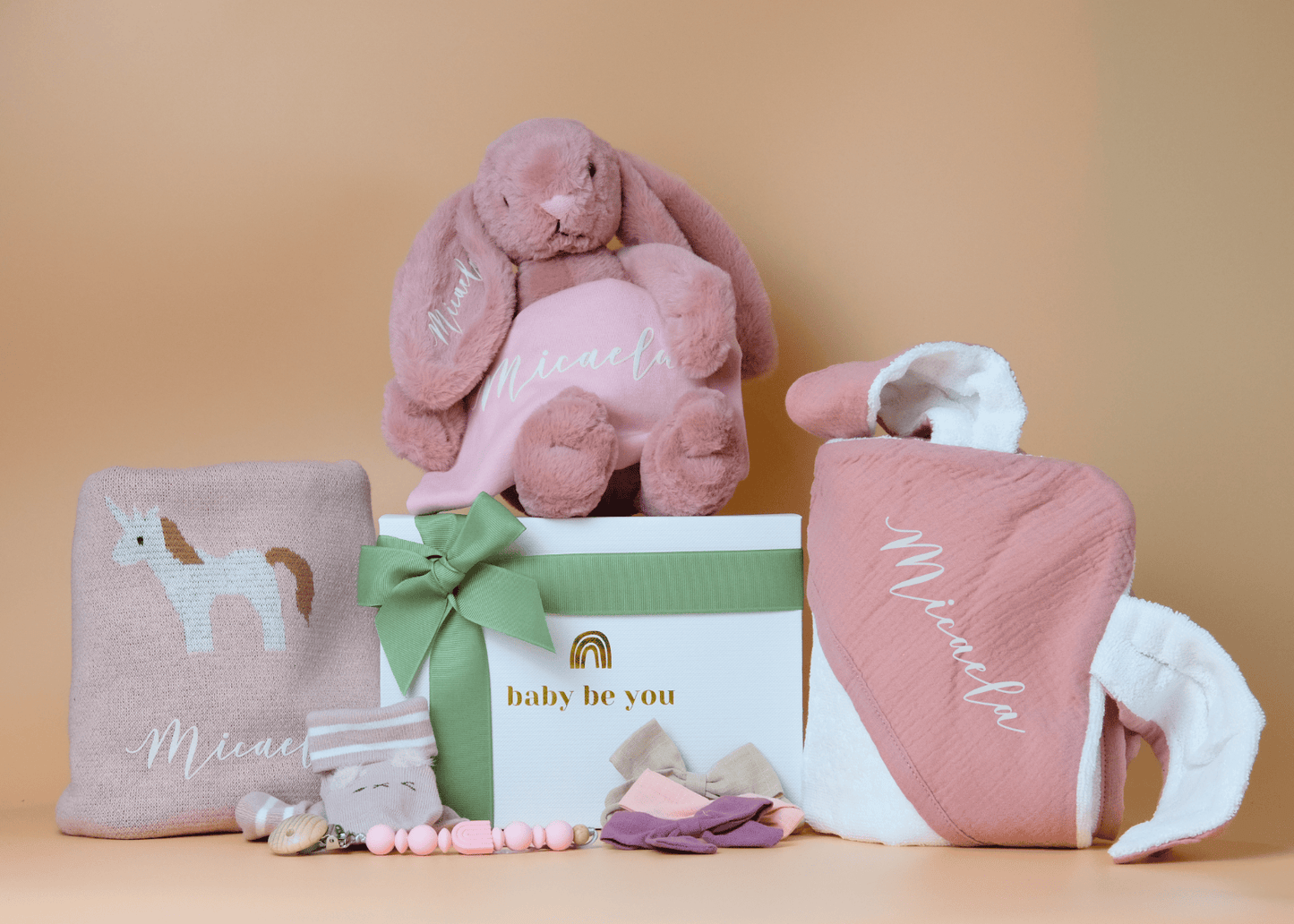 Somebunny Loves Baby Gift Box in Blush