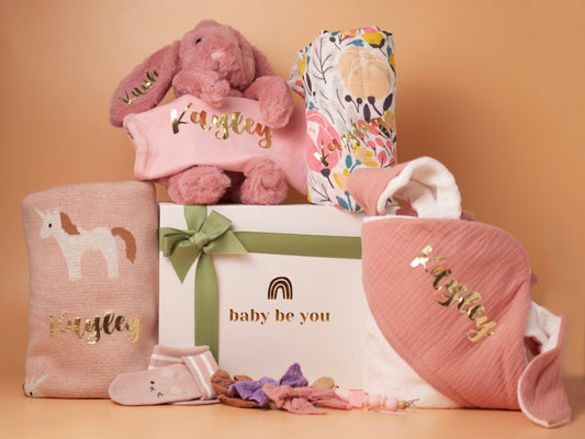 To the Moon and Back Baby Gift Set in Rose