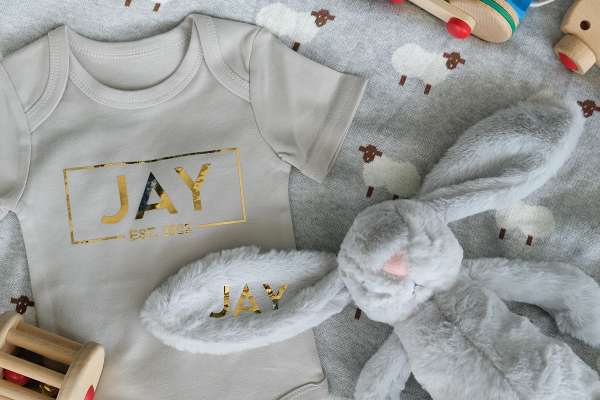 Baby Essentials Gift Set for Baby Boy Personalised Baby Gift Set in