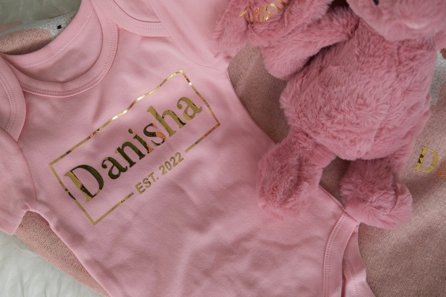 Bunny Best Friend Baby Gift Set in Blush