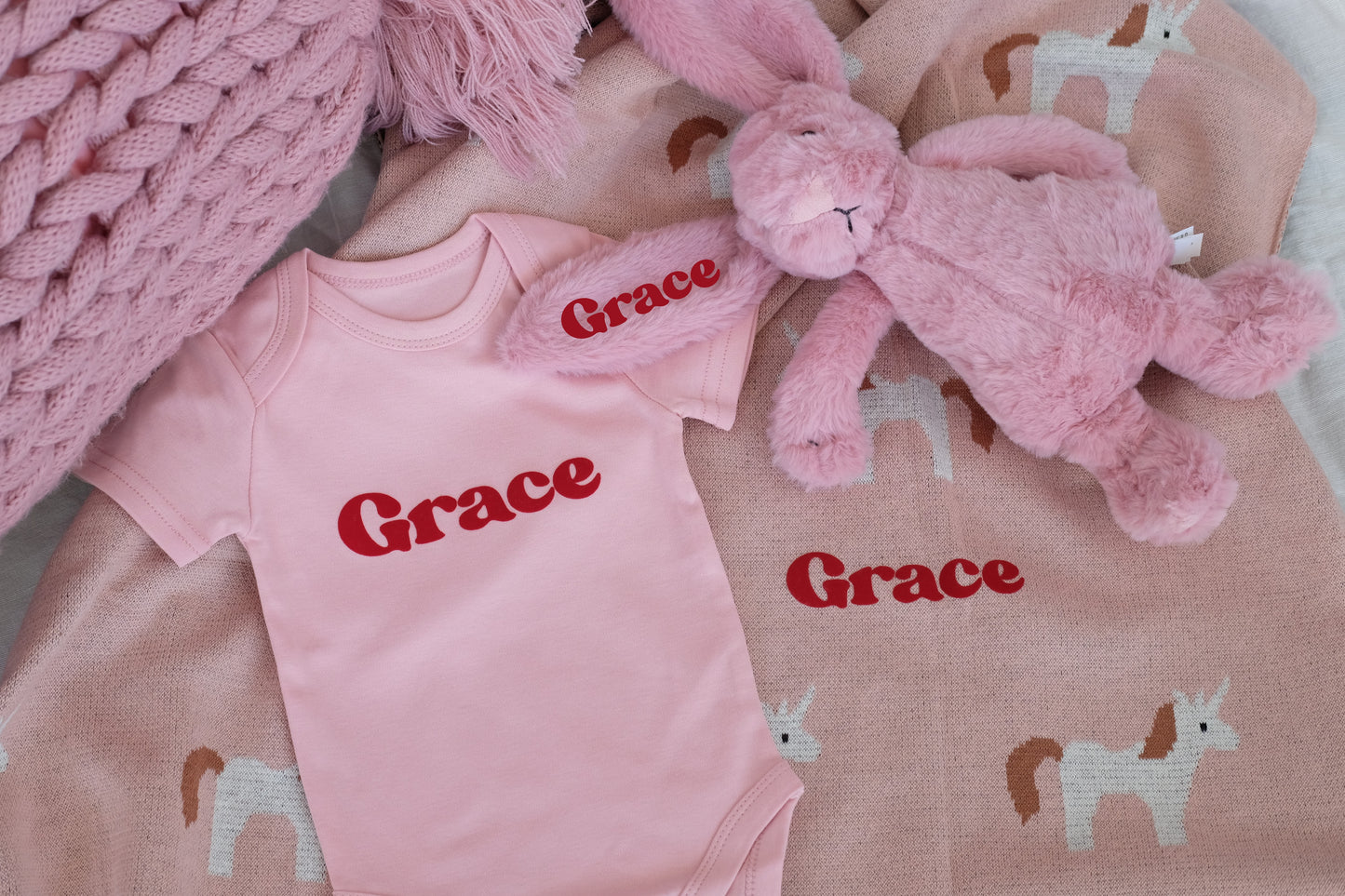 Baby Essentials Personalised Baby Gift Set in Blush
