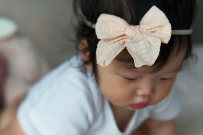 Add-On Embroidered Bow Baby Headbands - Set of Three